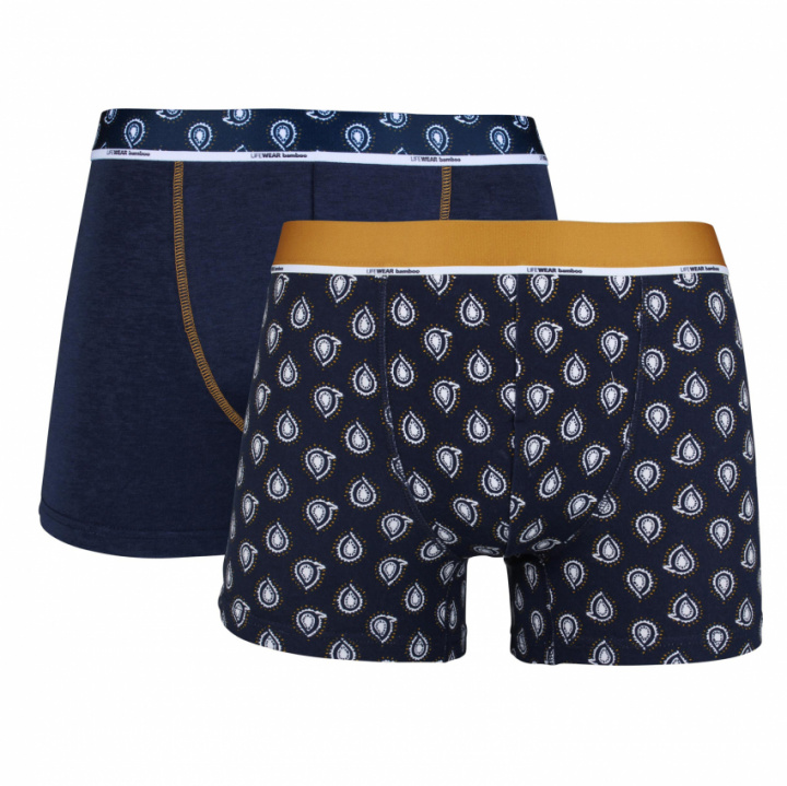 2-pack kalsonger boxer bambu mönstrad i gruppen Herr / Kalsonger / Boxerkalsonger hos Gus Textil AB (922173r)