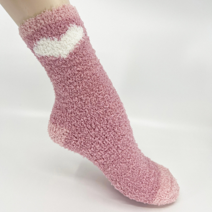 Strumpor Cozy sock hjärta chenille i gruppen Strumpor / Mysiga strumpor hos Gus Textil AB (925840r)