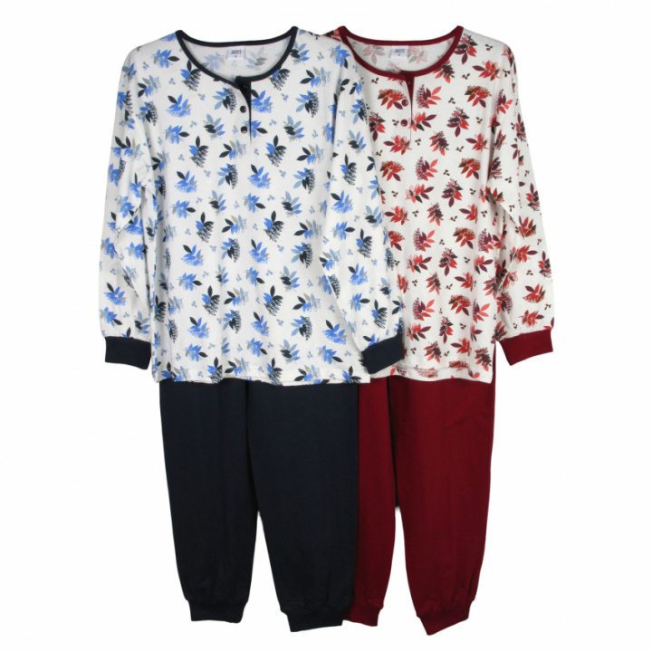 Pyjamas dam lång löv i gruppen Övrigt / Underkläder / Pyjamas hos Gus Textil AB (928006r)